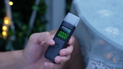 Breathalyzer Alcohol Tester 2-in-1 Rechargeable Dual Mode Blow Activated Digital BAC Tester for Entryways, Bedrooms and Living Spaces