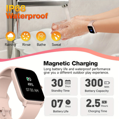 Smartwatch with Built-in Alexa FAWEIO 1.8" HD Touch Screen, Bluetooth Calling, 100+ Sport Modes, Fitness Tracker Heart Rate Sleep
