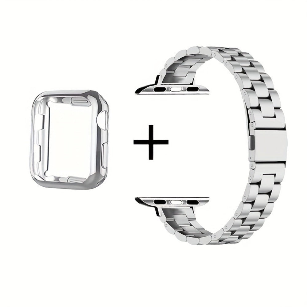 Slim Waist Apple Watch Steel Band & Half Shell Case 3-Piece Set for an Everyday Personal Care Routine