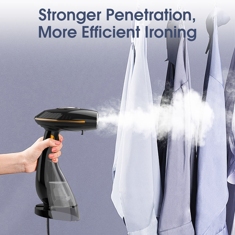 1500W Handheld Garment Steamer with Wide Steam Head, Detachable Tank Area and Two Preserved Model Labels