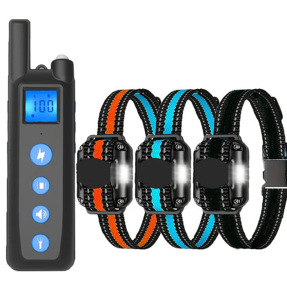 Remote Dog Training Collar 2600ft Rechargeable – Vibration & Sound Modes Adjustable Nylon Strap USB Charging for Small to Large Dogs 1