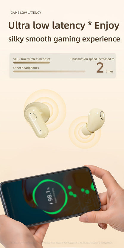 Four-Earbud Wireless Set with Two In-Ear Styles, Digital Charging Case and Three Color Options