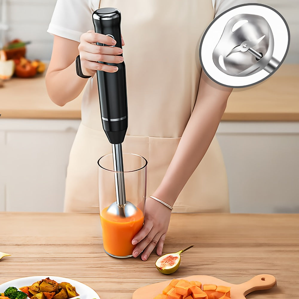 400W Immersion Blender with Two-Button Control, Detachable Shaft and 38 cm Black Handheld Body