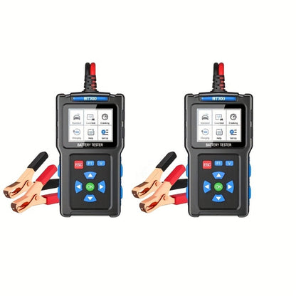 Car Battery Tester 12V 24V 20-2000 CCA Automotive Battery Load Tester and Alternator Tester for AGM GEL Lead-Acid Batteries Multi-Language