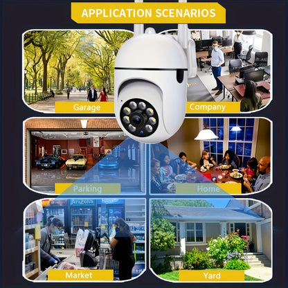 Security Camera Outdoor 1080P Four-Pack with Dual-Band WiFi, 360 PTZ, PIR Detection and IP54