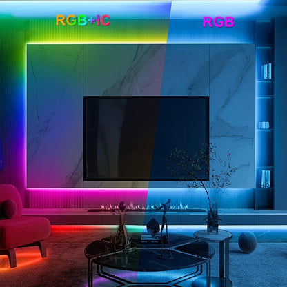 LED Strip Light RGBIC Neon Rope in 2m, 3m or 5m with USB Power, App and IR Remote, Music Sync and IP65 Label