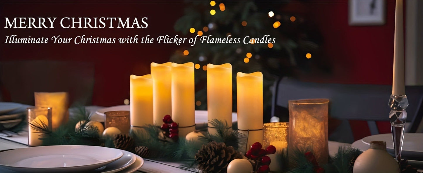 24-Piece Flameless LED Candle Set with Four Remotes and 4-, 5- or 6-Inch Battery-Operated Candles for Event and Home Decor