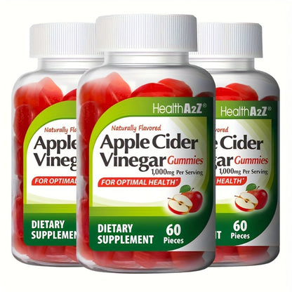 Apple Cider Vinegar Gummies 1000mg Extra Strength with B6, B12, Folic Acid, Pomegranate & Beet - Digestive Health