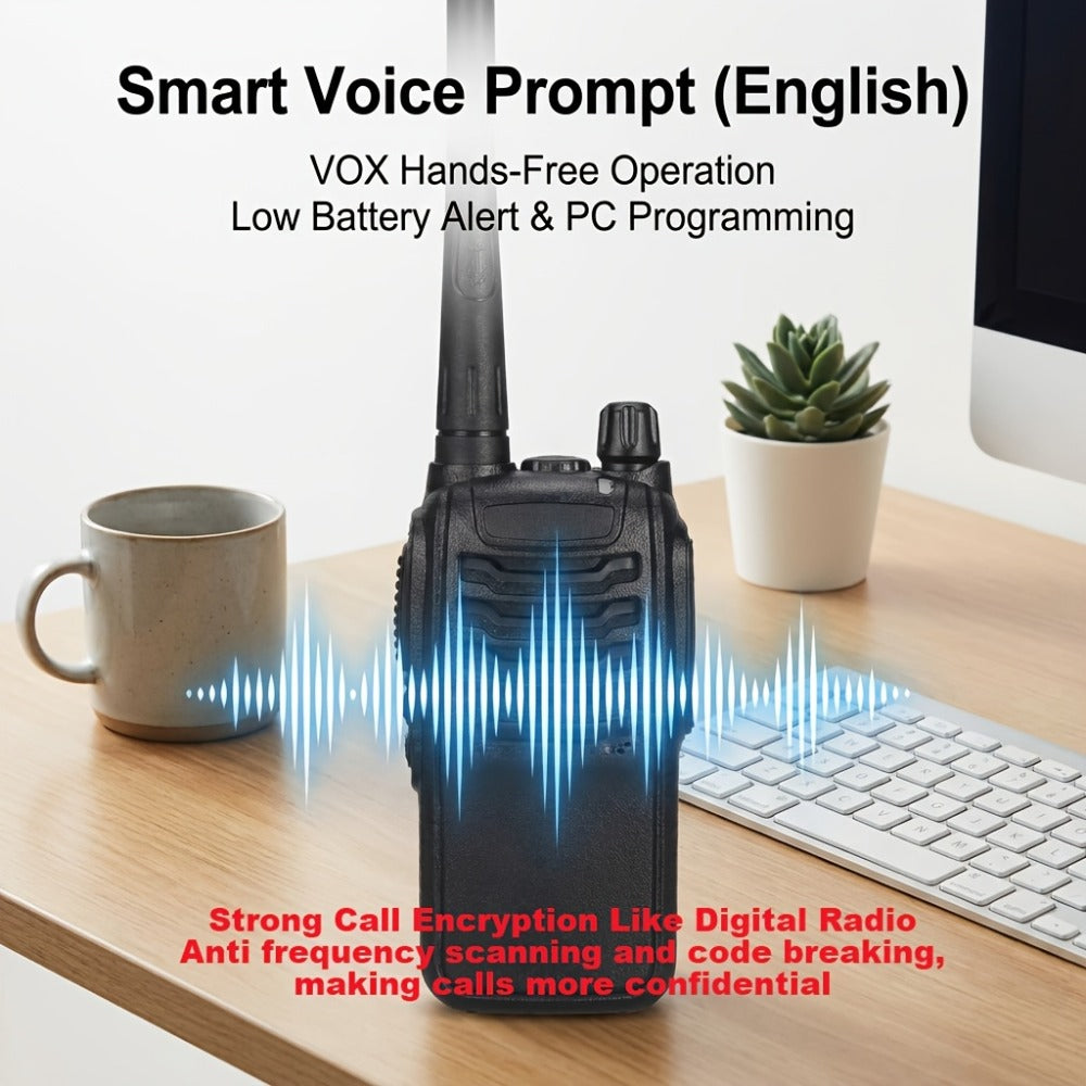Baofeng UHF Walkie Talkies 16CH 5W, 2/4/6/8/10/12 Pack Two-Way Radios, USB Rechargeable 1500mAh Battery