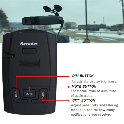 Radar Detector for Cars – S360 360° Long Range X/K/KA Band & Laser Detection with Voice Alerts, City Highway Mode