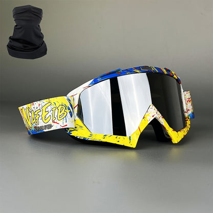 Thirty-Style NAFEIB Ski Goggle and Matching Headwear Set with Mirrored, Clear, Silver and Gray Lens Options
