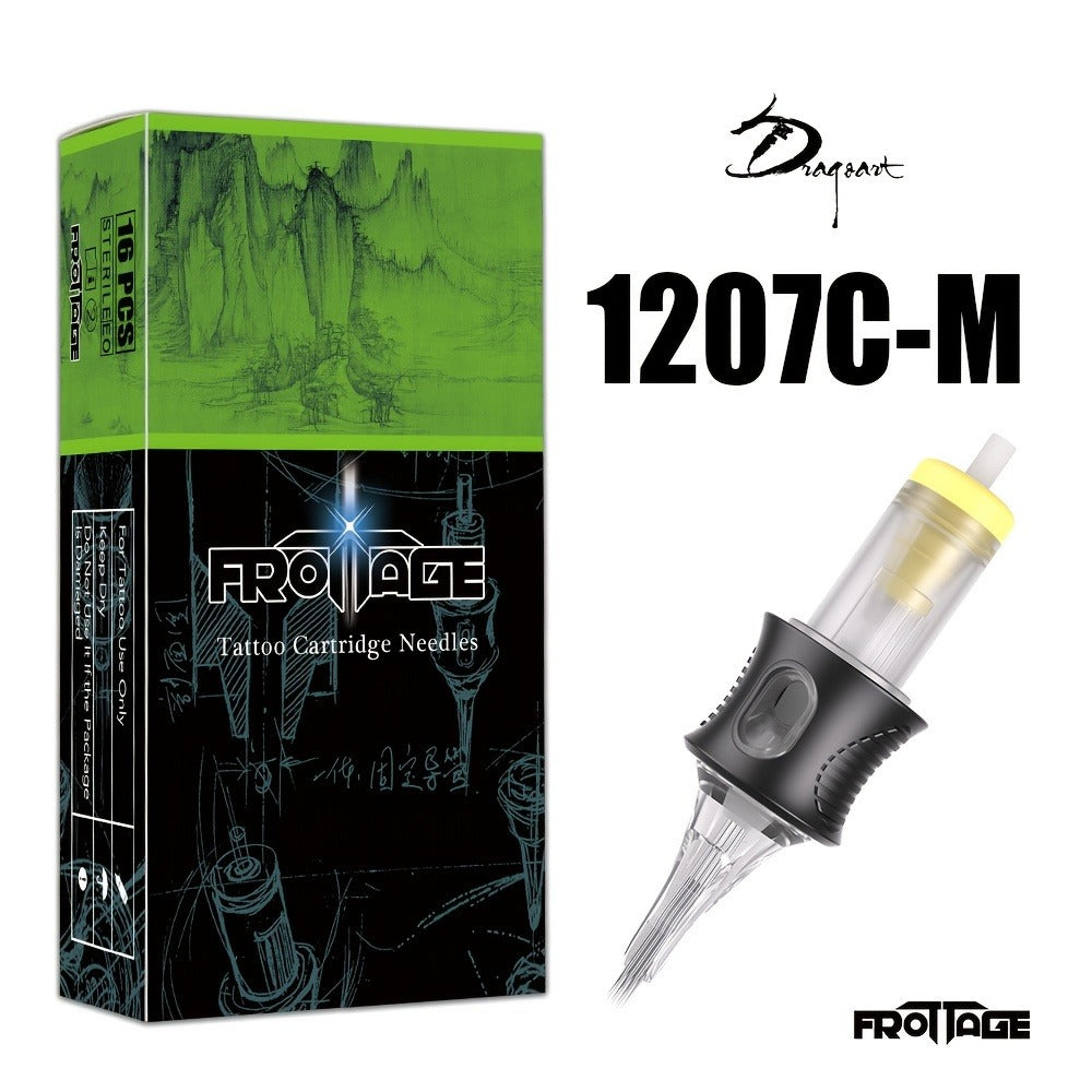 Tattoo Cartridge Needles with Frotage Label, 26 Retained RL RLT RS CM and M1 Cartridge Size Options
