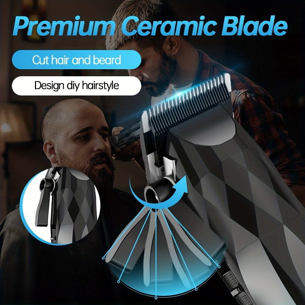 Electric Hair Clipper 2-Pack for Men – Professional Cordless Hair Trimmer Set for Home Car Business Travel