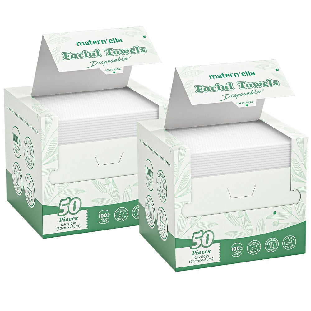 Disposable Face Towels Jumbo Ultra- Extra Thick, Highly Dry Wet Dual-Use Facial Wipes for Makeup Removal
