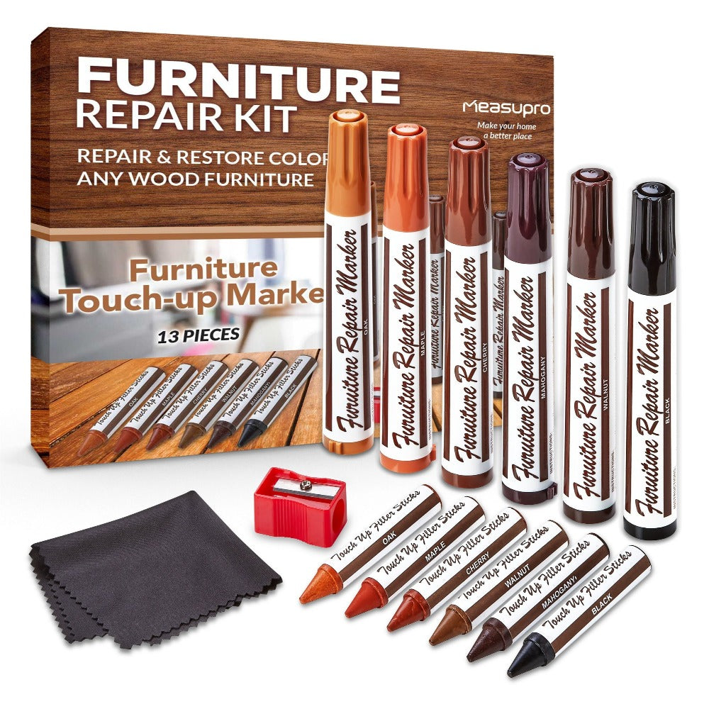 Wood Scratch Kit Furniture Touch Up Markers Scratch Stain Pens for Wood Furniture Tables for Entryways, Bedrooms and Living Spaces