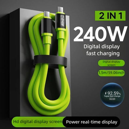240W USB-C Fast Charging Cable 3/5 Pack 1.5M, Super Fast Charger Cord Compatible with iPhone 15 16