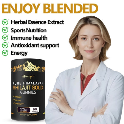 Himalayan Shilajit Golden Gummies with Panax Ginseng Ginger Tribulus 10:1 Extract for Bath Time, Home Spa and Personal Care