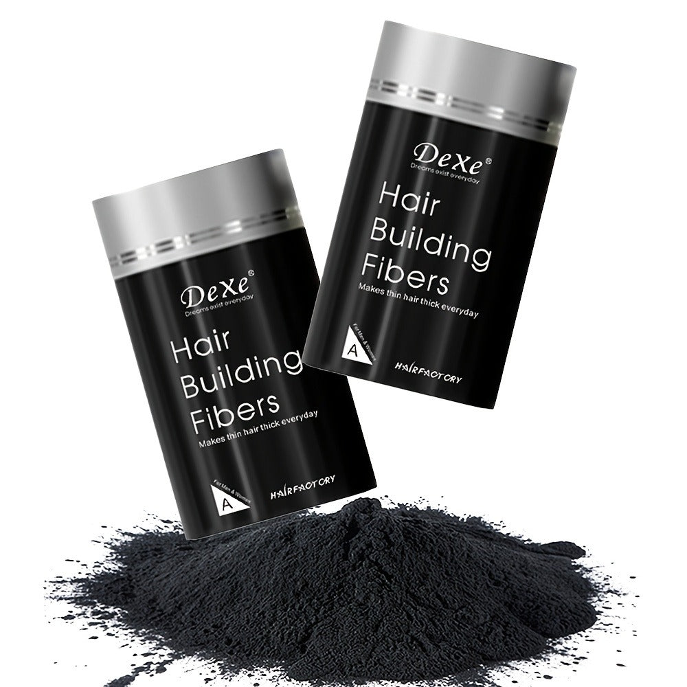 DeXe Hair Fiber Powder 2pcs x 22g, Natural Fine Thickening Fibers for Thinning Hair & Bald Spot Coverage