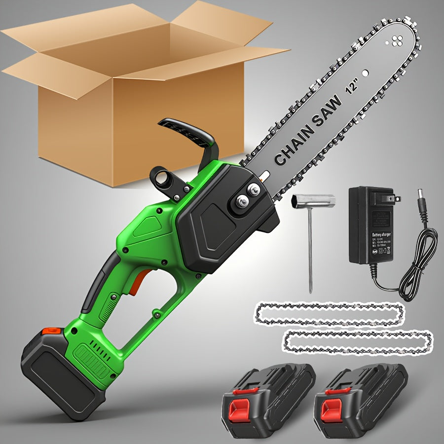 Cordless Chainsaw Brushless Battery for Garden, Patio and Yard Use, with the Listed Configuration