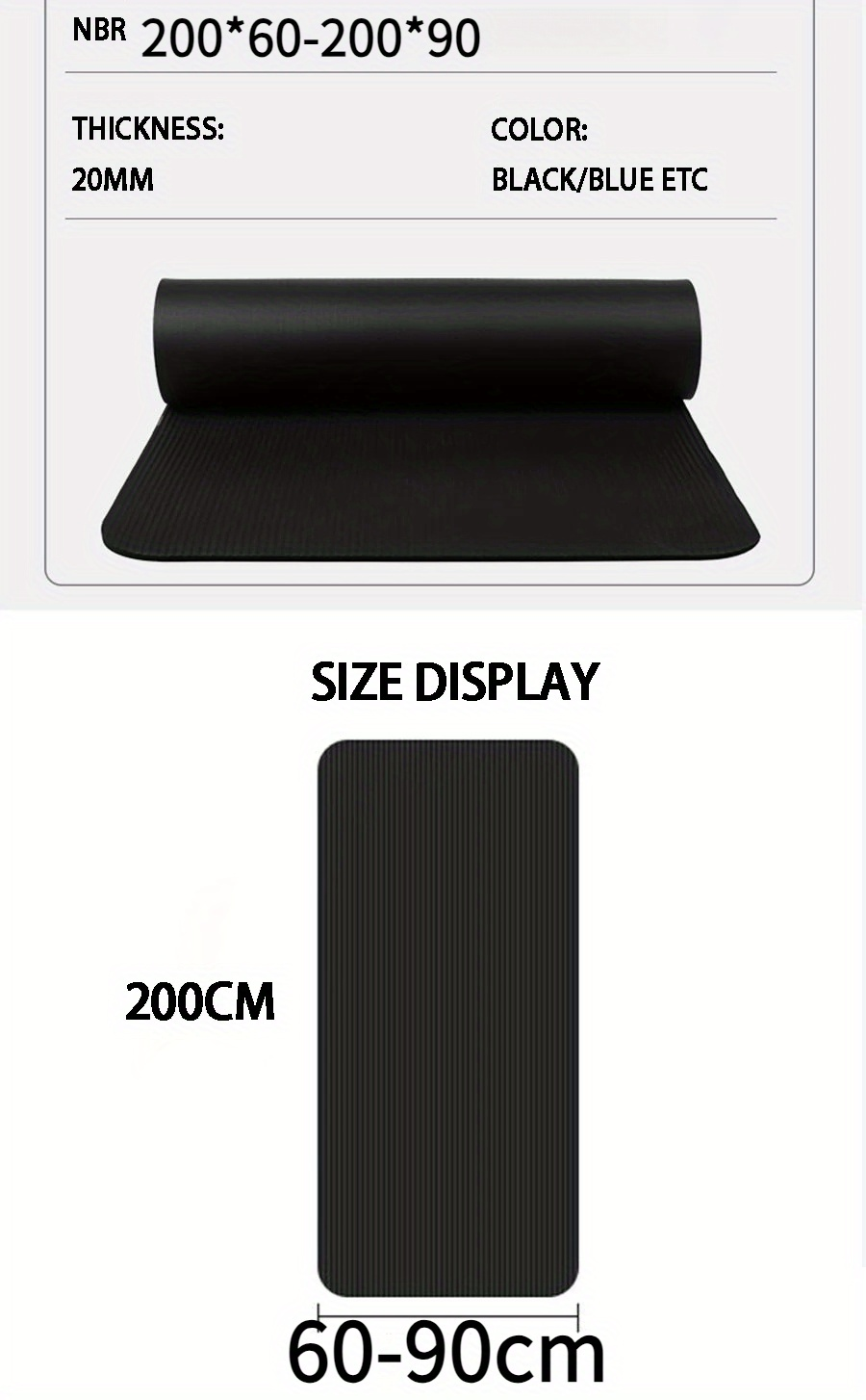Extra Thick Yoga Mat 20mm – Extra Long 79 x 35 Inch Non-Slip Exercise Mat for Men, High-Density Cushioning for Pilates, Fitness