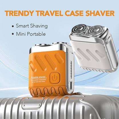 Mini Double-Head Electric Shaver with Travel Case in White, Orange or Black and 2.5-Inch Height