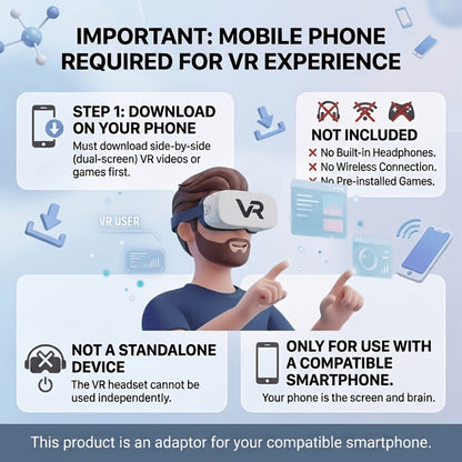 VR Headset & Retro Handheld Game Console Set, Mini 3D HD Virtual Reality Glasses with Portable Game Console