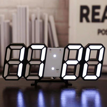 3D LED Digital Alarm Clock Colorful Night Light Home Decor Bedroom Desk Clock USB Powered for Entryways, Bedrooms and Living Spaces