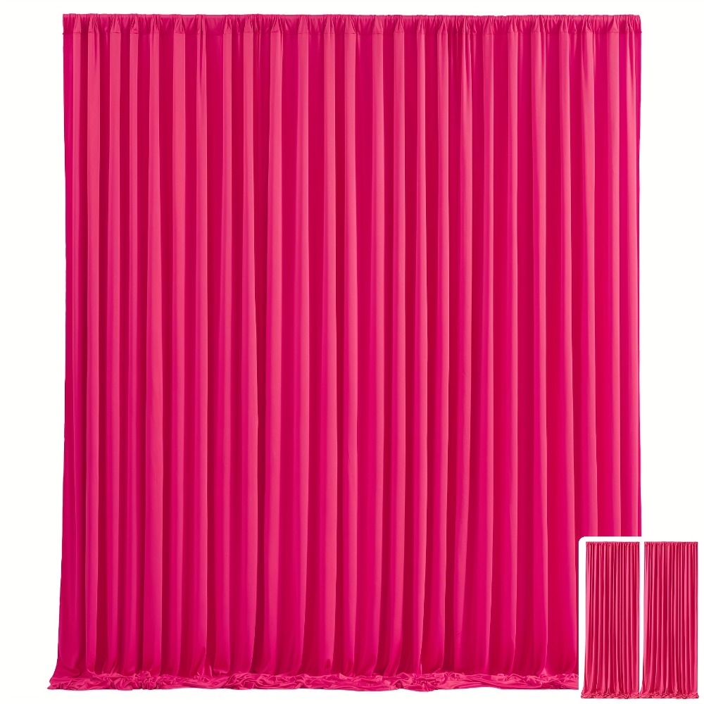 Party Backdrop Curtains 2pcs 59x118 Inch with Poles Wrinkle-Resistant Non-Transparent Fabric for an Everyday Personal Care Routine