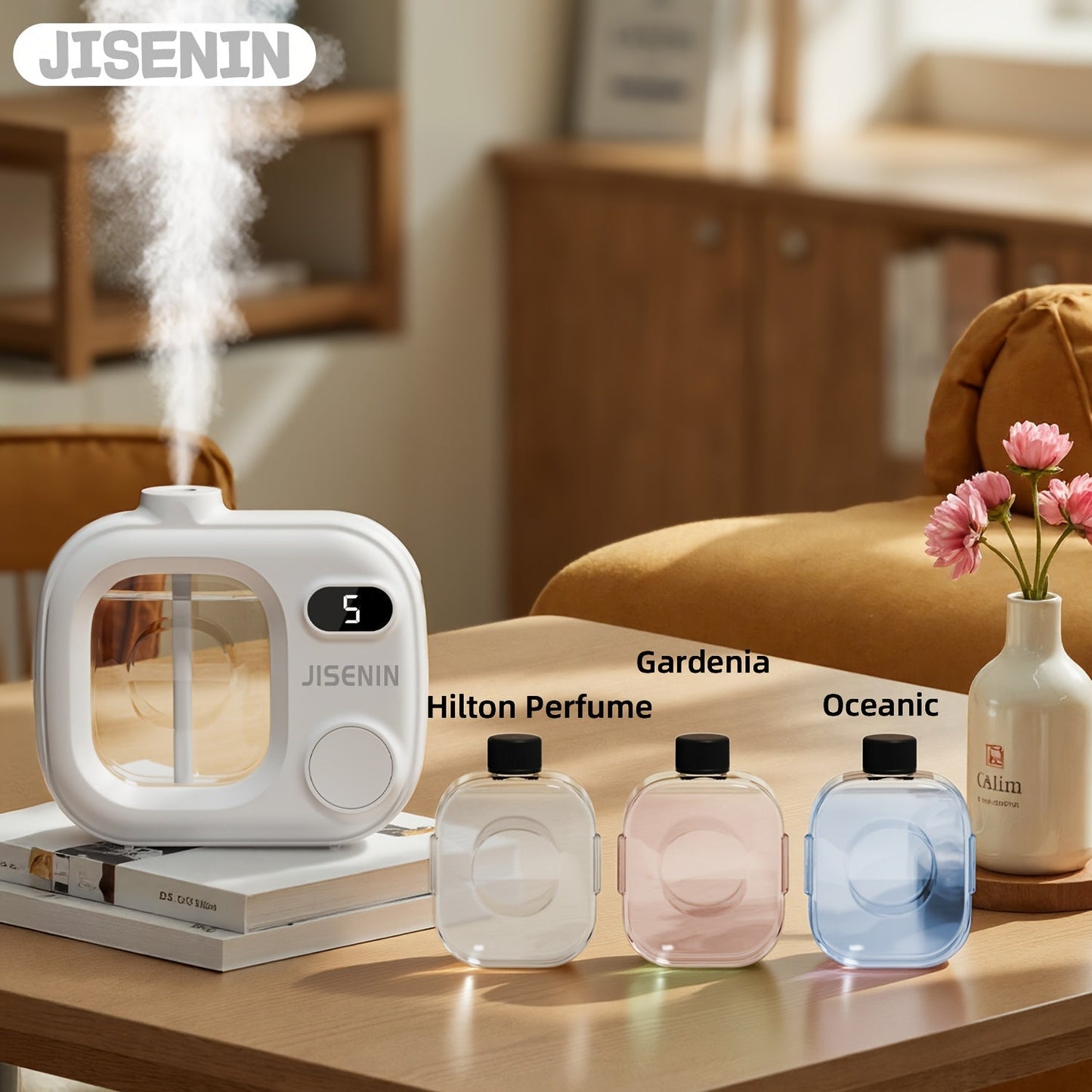 Essential Oil Diffuser Waterless Hanging Diffuser 5 Spray Modes 500mAh Rechargeable for Home Cooking, Dining and Outdoor Meals