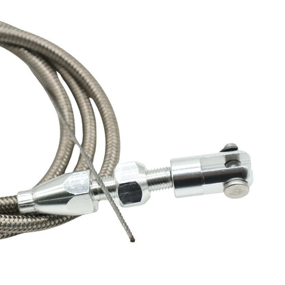 Throttle Cable Stainless Steel 24 Inch – Universal U-Cut-to-Fit Carburetor Throttle Cable for Ford Mustang 302 5.0L