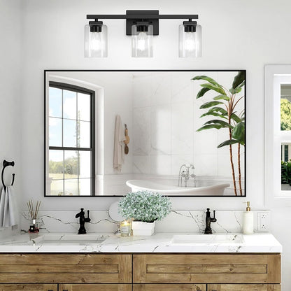 Modern Black Vanity Light Bar Wall Sconce Bathroom Fixture 3 4 5 Light Over Mirror Bedroom for Entryways, Bedrooms and Living Spaces