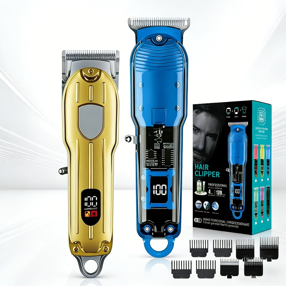 Cordless Hair Clipper for Men – USB Rechargeable Electric Trimmer with Guide Comb, Self Haircut Kit for Home Barbershop Fade