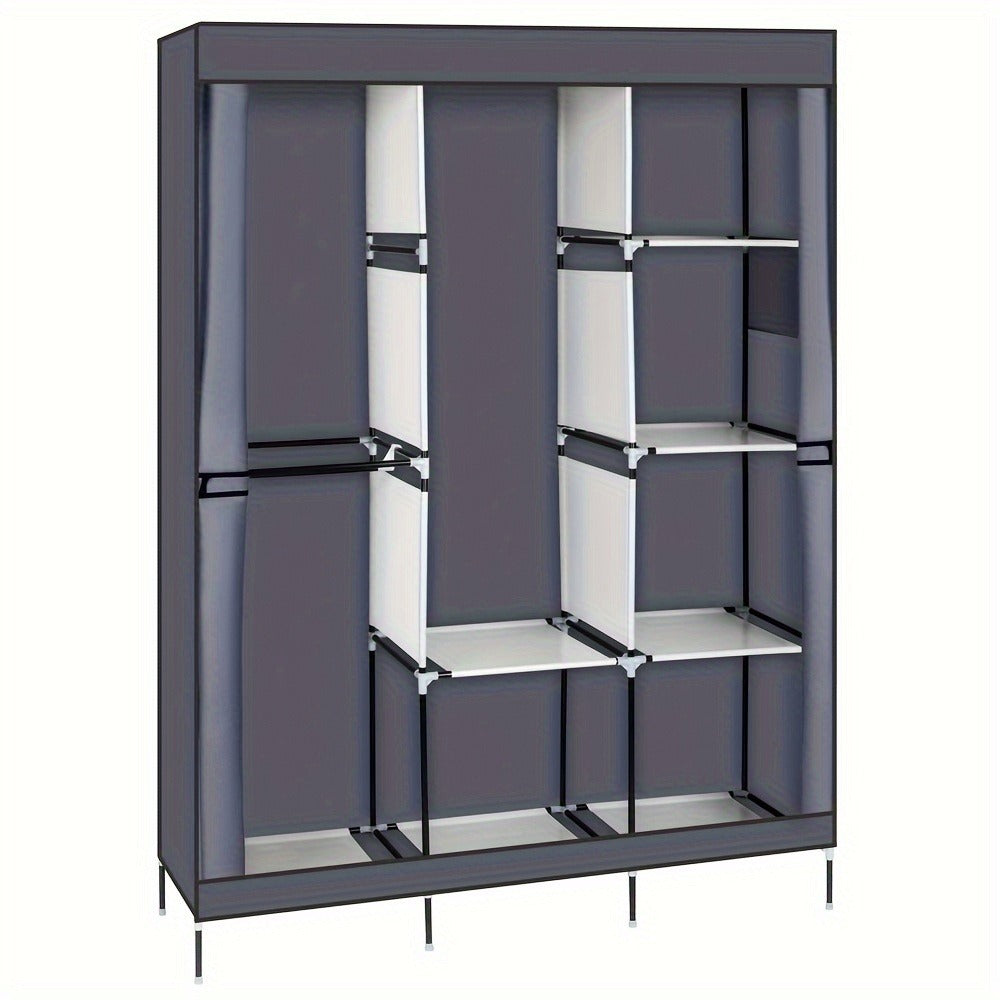 Portable Closet Wardrobe Organizer 71" Clothes Rack with Shelves, Freestanding Bedroom Storage Closet System