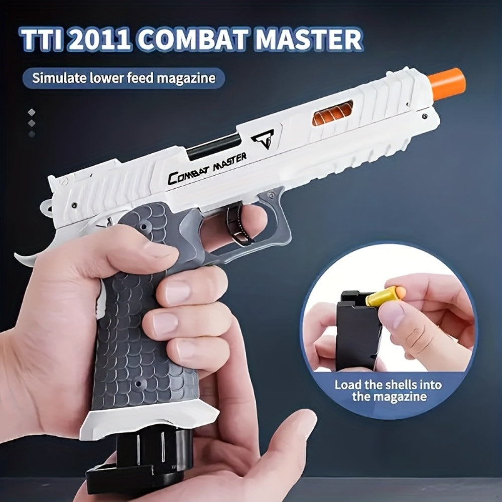 2011 Battle Master Semi-Auto Bullet Toy Gun with Shell Ejecting, 1 Magazine, 20 Simulation Bullets