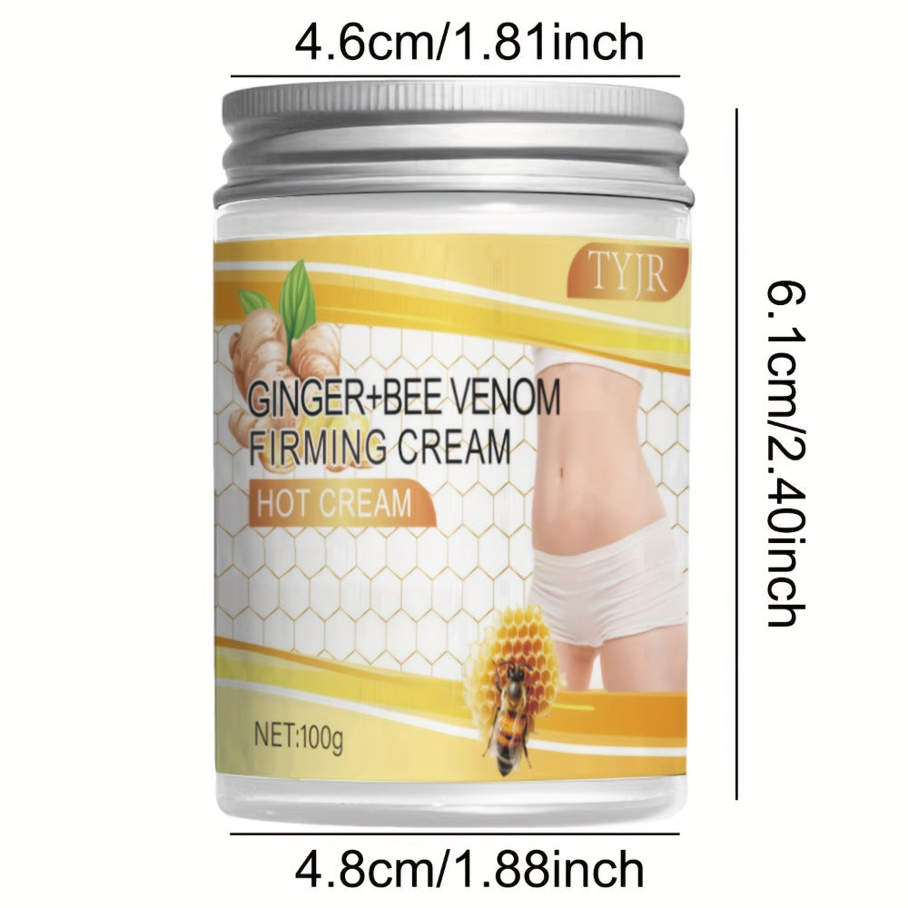 Body Cream Four 100g Jars with Ginger, Bee Venom, Aloe and Lavender for External Body Massage