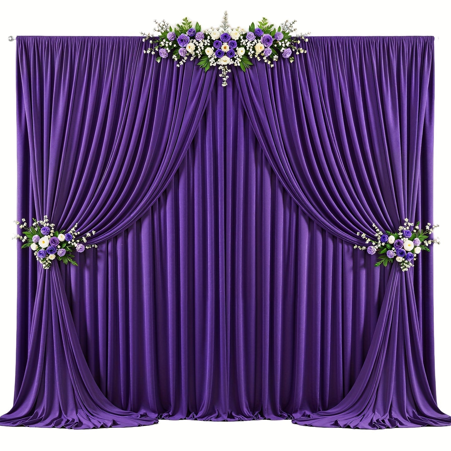 4-Pack 5x10ft Elegant Spandex Photography Backdrop | Wear-Resistant, Wrinkle-Free, Soft & Opaque Party Decoration Banners for Weddings