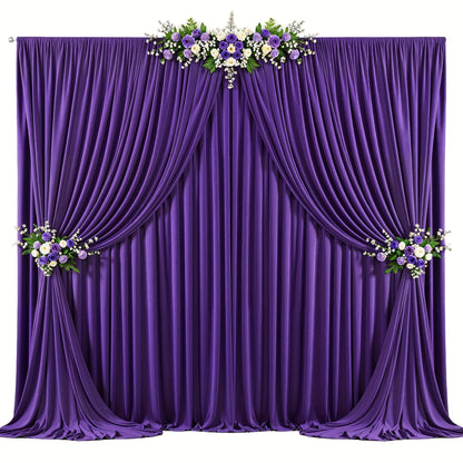 4-Pack 5x10ft Elegant Spandex Photography Backdrop | Wear-Resistant, Wrinkle-Free, Soft & Opaque Party Decoration Banners for Weddings