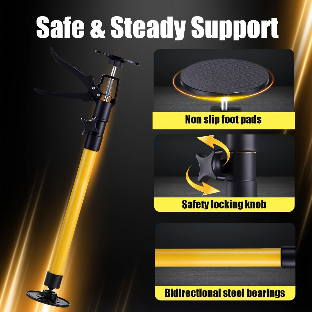 Telescopic Support Rods 2-Pack Third Hand Support System, 11.8-45.3 Inch Adjustable Steel Props, Load