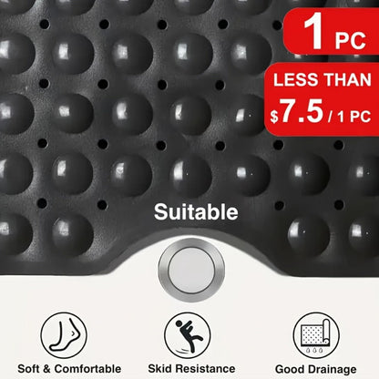 Non-Slip Bath Mat with Suction Cups Machine Washable Quick-Dry Shower Mat with Drain Holes Bathtub Mat for Bathroom Tub Safety Comfort Wet