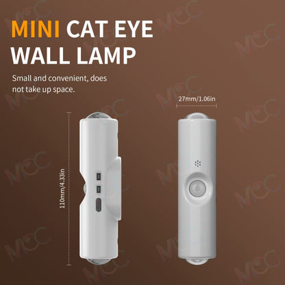 LED Magnetic Night Light Dual Voice & Motion Sensor, 9 Colors Dimmable, 665mAh Battery, Drill-Free Magnetic Install for Hallway