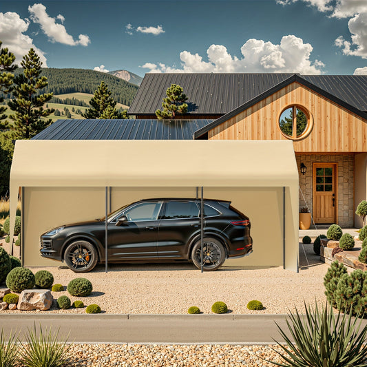 Carport Canopy 10x20 Portable Garage UV Protection for Garden, Patio and Yard Use, with the Listed Configuration