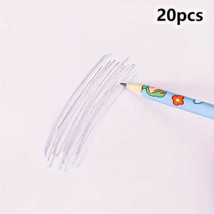 20-Piece Cartoon Pencil Stationery Set with Ruler Eraser Sharpener, Random Cartoon Styles, Kids School Supplies, Party Favor Prizes