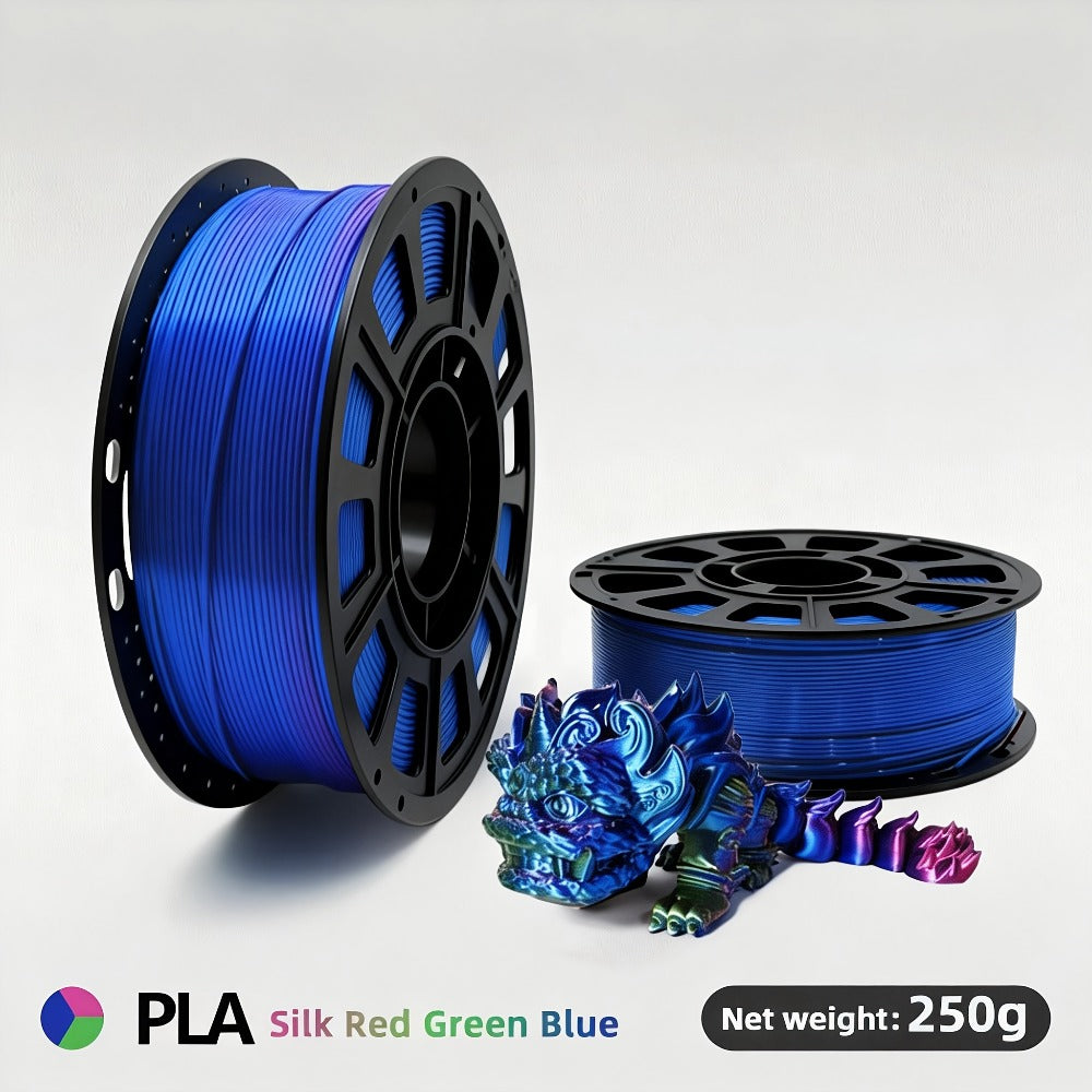 Gradient Rainbow PLA Filament 1.75mm 32 Colors, Shiny Multicolor Fast Color-Changing 250g Spool for FDM 3D Printers