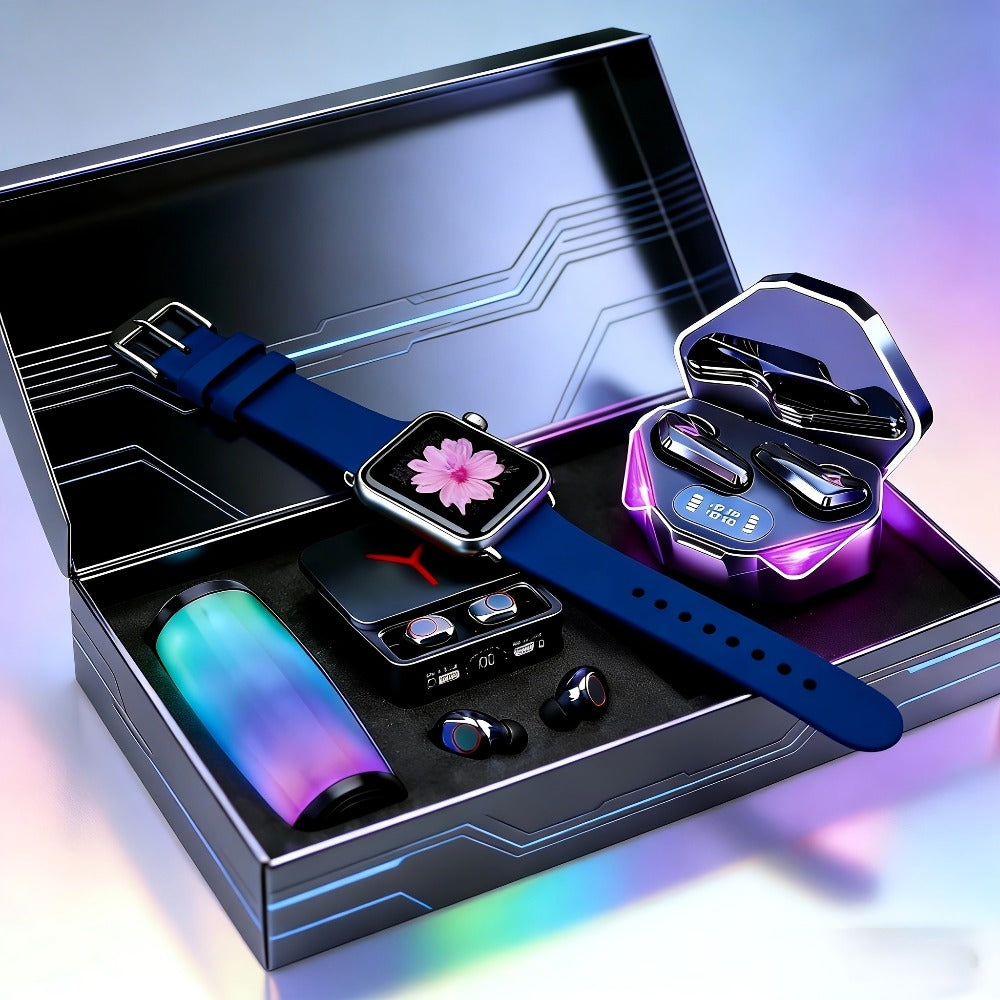 Gaming Headset Bundle Set Glowing LED Headphones Bluetooth Speaker Wireless Earbuds Surround for an Everyday Personal Care Routine