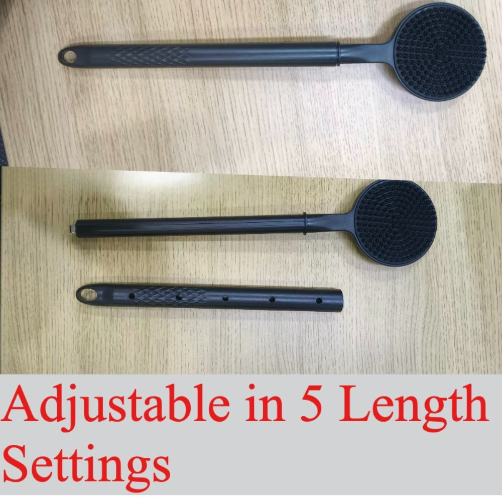 Long Handle Bath Brush Extendable 40-60cm Back Scrubber Dual-Sided Exfoliating Body Brush, for Bath Time, Home Spa and Personal Care
