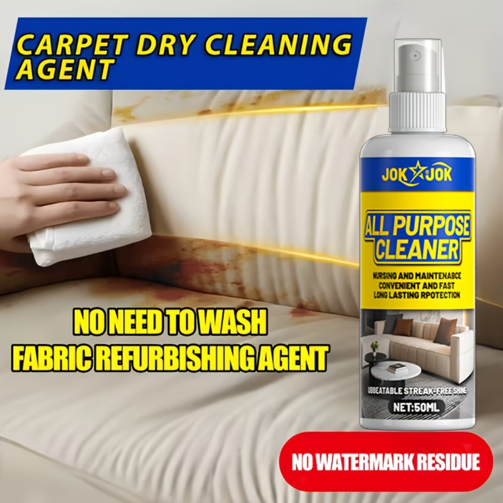 Dry Cleaning Spray for Sofa, Carpet & Leather, Waterless Fabric Stain Remover Spray with Glycerin