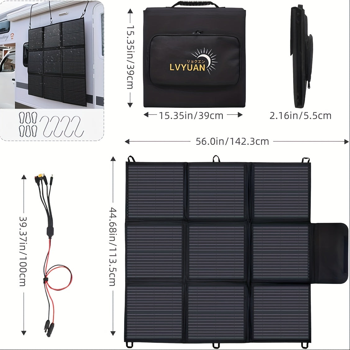 Foldable Solar Panel 120W 200W 300W 400W 22.5% High Efficiency Monocrystalline Portable Outdoor for Garden, Pathway and Patio Lighting