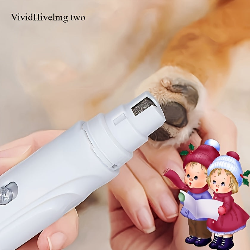 Dog Nail Grinder Electric 2-Speed – Professional Pet Nail Trimmer with High-Speed Motor, Lightweight Quiet Nail Clipper for Puppies & Dogs