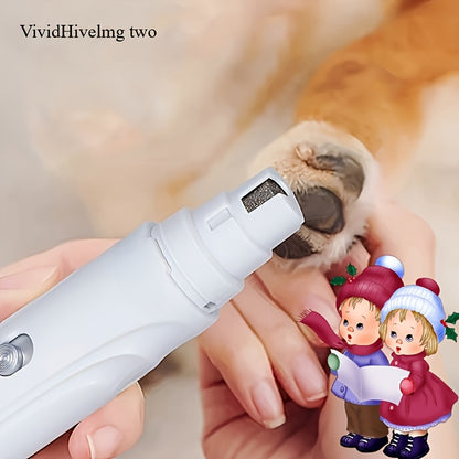 Dog Nail Grinder Electric 2-Speed – Professional Pet Nail Trimmer with High-Speed Motor, Lightweight Quiet Nail Clipper for Puppies & Dogs