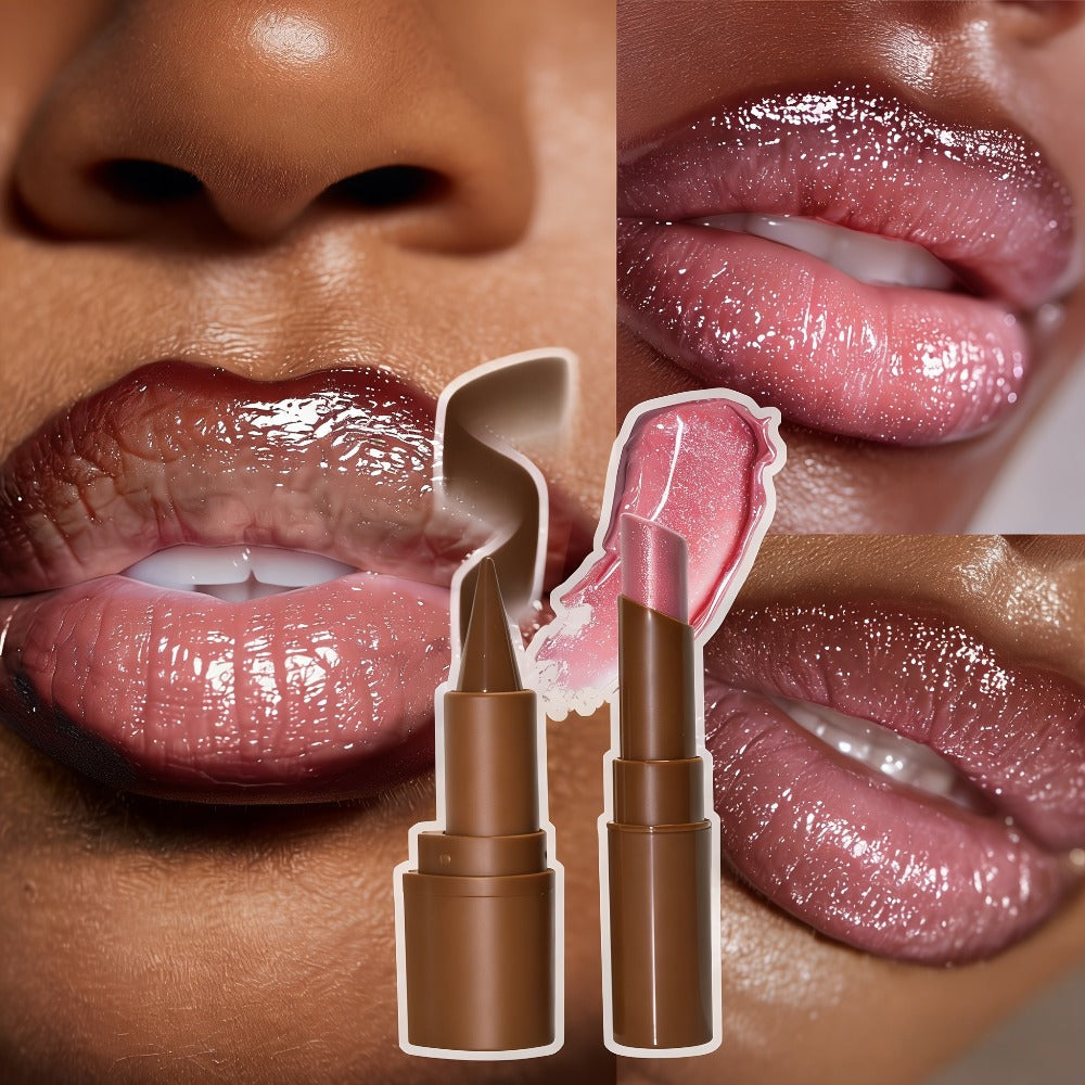 Metallic Lipstick & Lip Liner Pen Set for Women, 3D Full Lip Shape High-Shine Glossy Finish, Smudge-Proof All-Day Wear